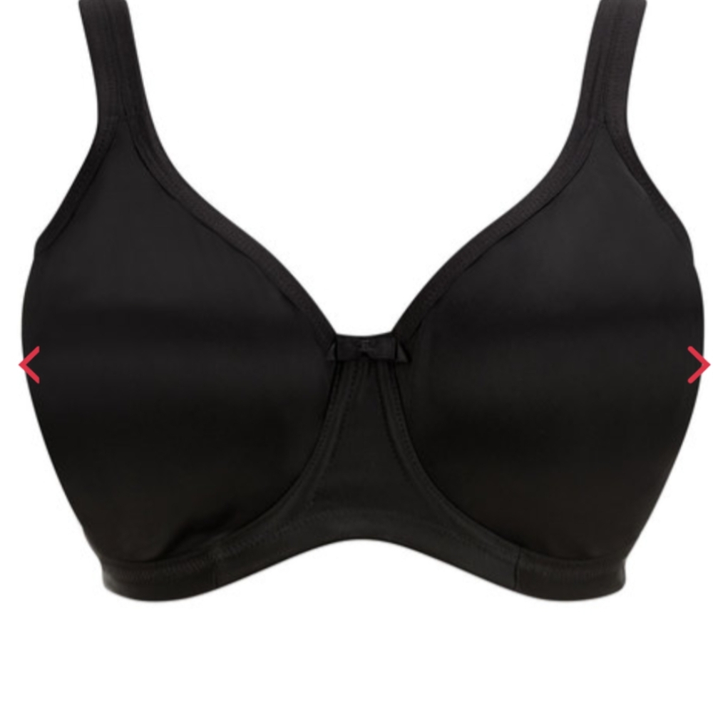 THREE (3) Elomi 3911 black bra NWOT 36FF smoothing